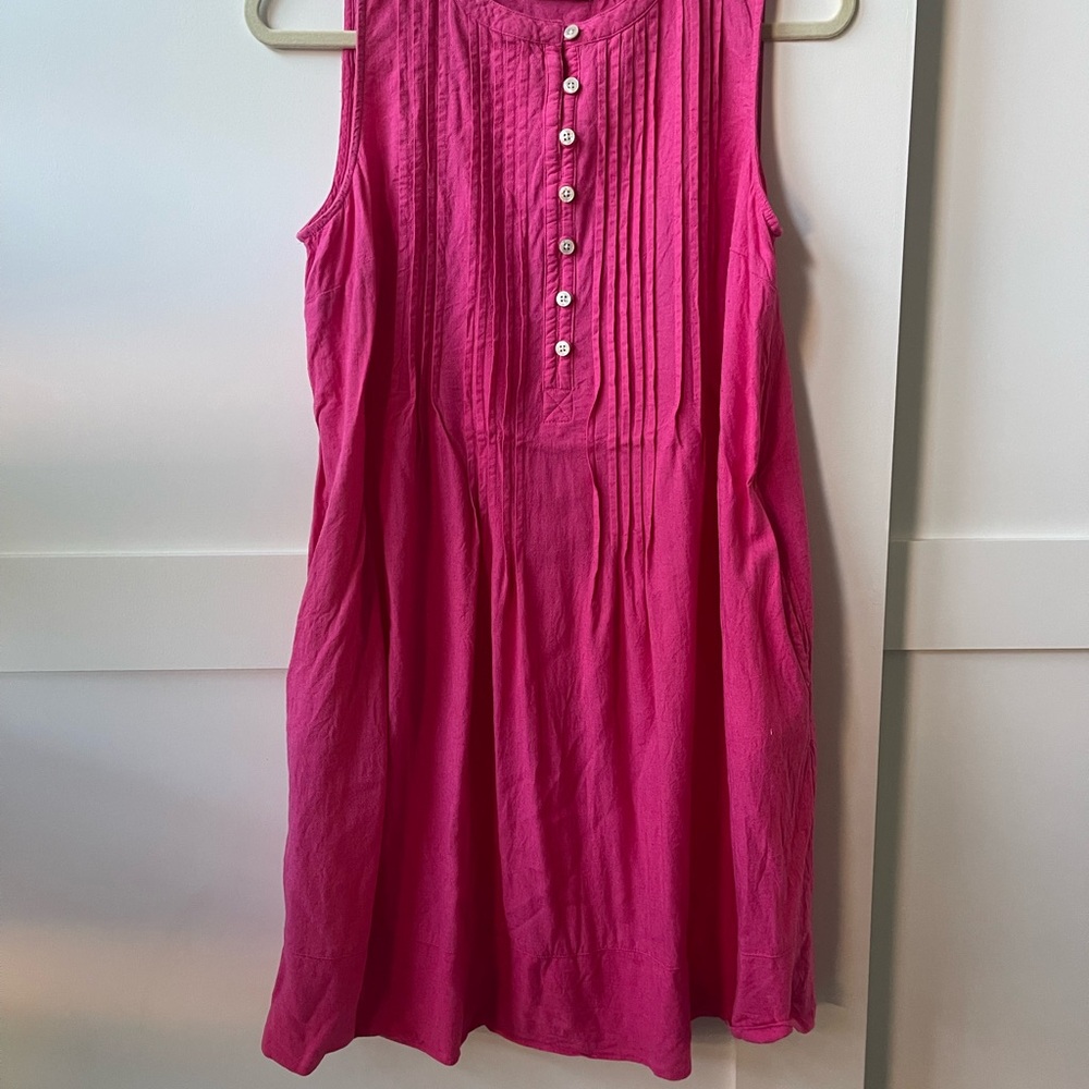 Sonoma , size L, Pink Sleeveless Button-Down Dress